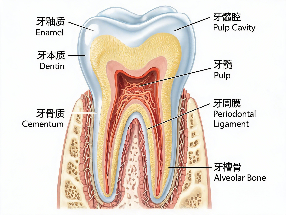 牙齿内部结构